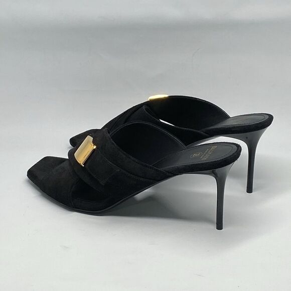 Balmain Uma Mules In Suede Leather size 37.5 - Picture 10 of 15